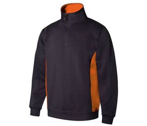 VELILLA V5704 - Sudadera cuello cremallera bicolor