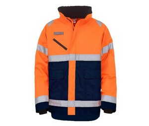 Yoko YK309 - Chaqueta de alta visibilidad "Fontaine Storm" Hi Vis Orange/Navy