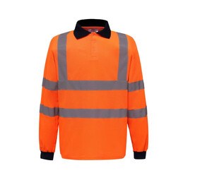 Yoko YK310 - Polo de manga larga de alta visibilidad Hi Vis Orange