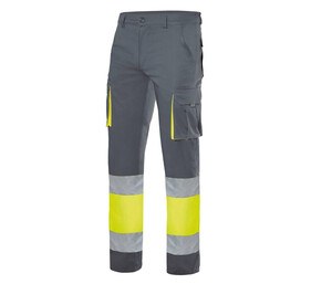 VELILLA V13002 - Pantalones RG373R Grey/Fluo Yellow