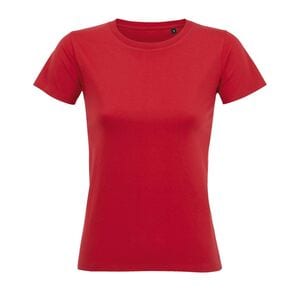 SOL'S 02080 - Imperial FIT WOMEN Camiseta Ajustada De Mujer Con Cuello Redondo Rojo
