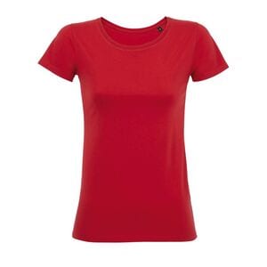 SOL'S 02856 - Martin Women Camiseta Ajustada De Mujer De Cuello Redondo Rojo