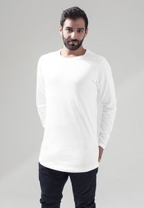 Build Your Brand BY029 - Camiseta oversize de manga larga Blanco