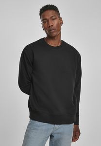 Build Your Brand BY120 - Sudadera cuello redondo oversize premium Negro