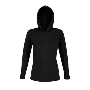 NEOBLU 03187 - Louis Women Camiseta Mujer Con Capucha Negro profundo