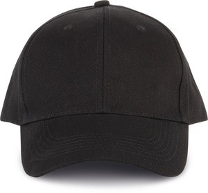 K-up KP134 - Gorra Algodón Orgánico - 6 paneles Negro