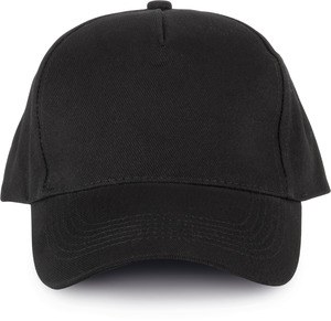 K-up KP135 - Gorra Algodón Orgánico - 5 paneles Negro