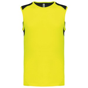 Proact PA475 - Camiseta deportiva sin mangas bicolor Fluorescent Yellow / Black