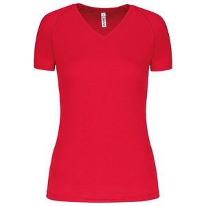 Proact PA477 - Camiseta de deporte cuello de pico mujer Rojo