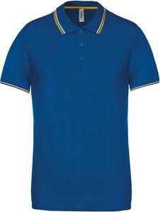 Kariban K250 - POLO PIQUÉ DE MANGA CORTA PARA HOMBRE Light Royal Blue / Yellow / White