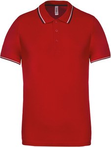 Kariban K250 - POLO PIQUÉ DE MANGA CORTA PARA HOMBRE Red/ Navy/ White