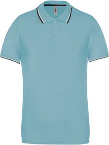 Kariban K250 - POLO PIQUÉ DE MANGA CORTA PARA HOMBRE Sky Blue/Navy/White