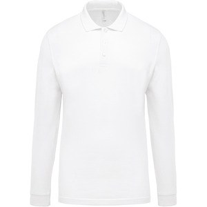 Kariban K256 - Polo piqué de manga larga de hombre White