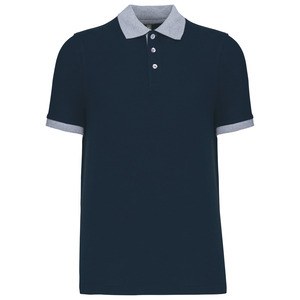 Kariban K258 - Polo piqué bicolor de hombre Navy / Oxford Grey