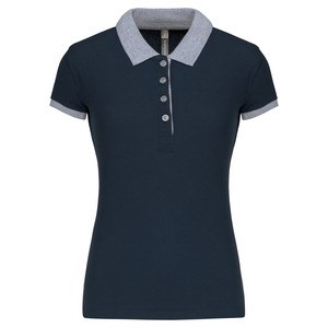 Kariban K259 - Polo piqué bicolor de mujer Navy / Oxford Grey