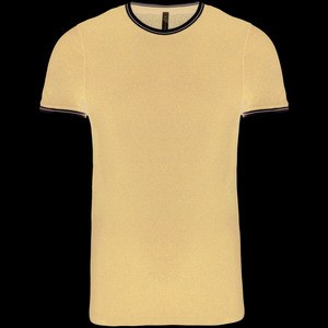 Kariban K373 - Camiseta de punto piqué con cuello redondo de hombre Navy/Off White