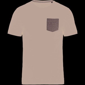 Kariban K375 - Camiseta algodón orgánico con bolsillo Black/Grey Heather