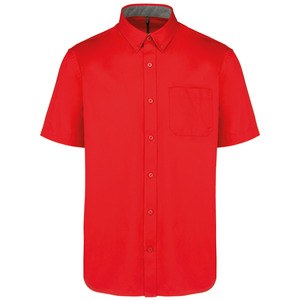 Kariban K587 - Camisa de hombre Ariana III de algodón de manga corta Rojo