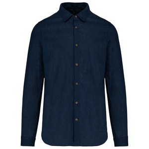 Kariban K588 - Camisa de hombre de lino y algodón de manga larga