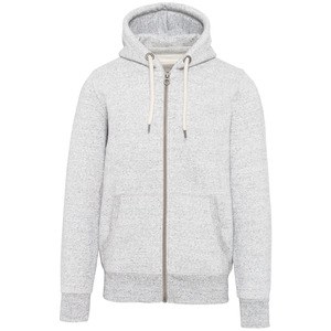 Kariban KV2306 - Sudadera vintage de hombre con cremallera y capucha Ash Heather