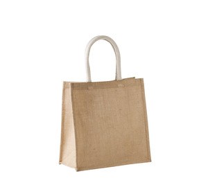 Kimood KI0274 - Bolso tote de lona de yute - modelo grande Naturales