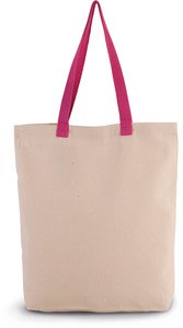 Kimood KI0278 - Bolso shopper fuelle con asas a contraste Natural / Magenta