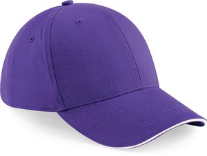 Beechfield B20 - Gorra de hombre Athleisure - 6 paneles Purple / White