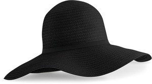 Beechfield B740 - sombrero de verano de ala ancha marbella Negro