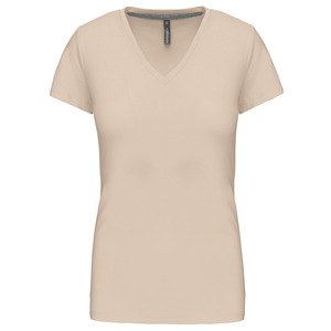 Kariban K381 - CAMISETA DE MANGA CORTA Y CUELLO DE PICO PARA MUJER Light Sand