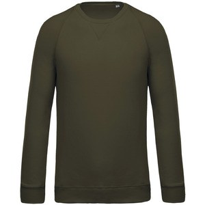 Kariban K480 - Sudadera de hombre orgánica con cuello redondo y manga raglán Mossy Green