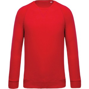 Kariban K480 - Sudadera de hombre orgánica con cuello redondo y manga raglán