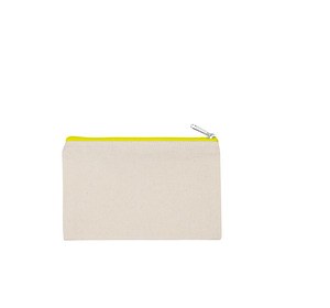 Kimood KI0720 - Bolsa de lona de algodón - modelo pequeño Natural / Fluorescent Yellow