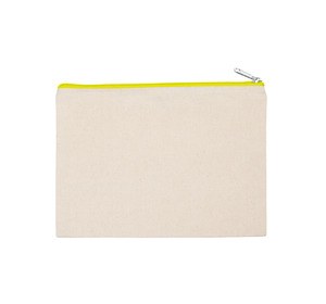Kimood KI0722 - Bolsa de lona de algodón - modelo grande Natural / Fluorescent Yellow