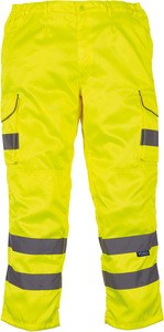 Yoko YHV018T - Pantalón Cargo de alta visibilidad Hi Vis Yellow