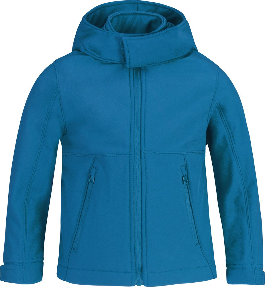 B&C CGJK969 - Chaqueta softshell con capucha para niños