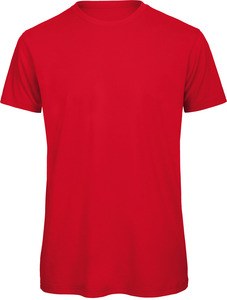 B&C CGTM042 - Camiseta de hombre Organic Inspire cuello redondo Rojo