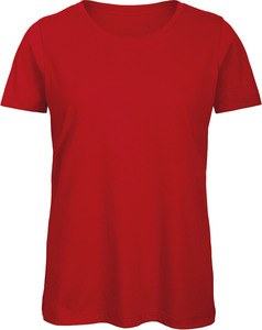 B&C CGTW043 - Camiseta mujer cuello redondo Organic Inspire Rojo