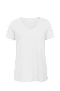 B&C CGTW045 - Camiseta con cuello en V de inspiración orgánica para mujer White