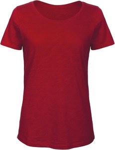 B&C CGTW047 - Camiseta Organic Slub Inspire para mujer Chic Red