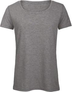 B&C CGTW056 - Camiseta Triblend Cuello Redondo Mujer Heather Light Grey