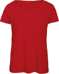 B&C CGTW056 - Camiseta Triblend Cuello Redondo Mujer Rojo