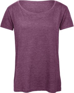 B&C CGTW056 - Camiseta Triblend Cuello Redondo Mujer Heather Purple