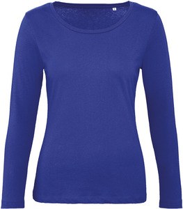 B&C CGTW071 - Camiseta de manga larga orgánica Inspire para mujer Cobalto azul