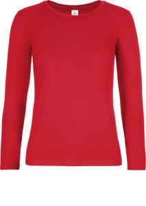 B&C CGTW08T - Camiseta manga larga mujer #E190 Rojo