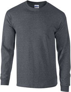 Gildan GI2400 - Camiseta de manga larga para hombre 100 % algodón Dark Heather