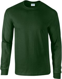 Gildan GI2400 - Camiseta de manga larga para hombre 100 % algodón Verde bosque
