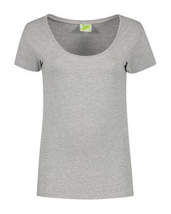 Lemon & Soda LEM1268 - Camiseta de la trampa Cot/elast SS para ella Grey Heather