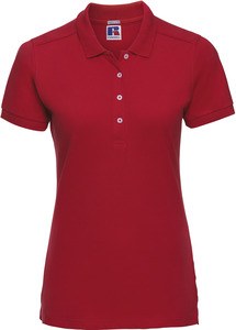 Russell RU566F - Polo elástico para mujer Classic Red