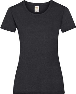 Fruit of the Loom SC61372 - Camiseta de algodón para mujer Dark Heather Grey