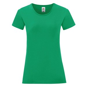 Fruit of the Loom SC61432 - Camiseta Iconic-T para mujer Verde pradera